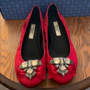 Red Rhinestone Flats: SimplyVera by Vera Wang